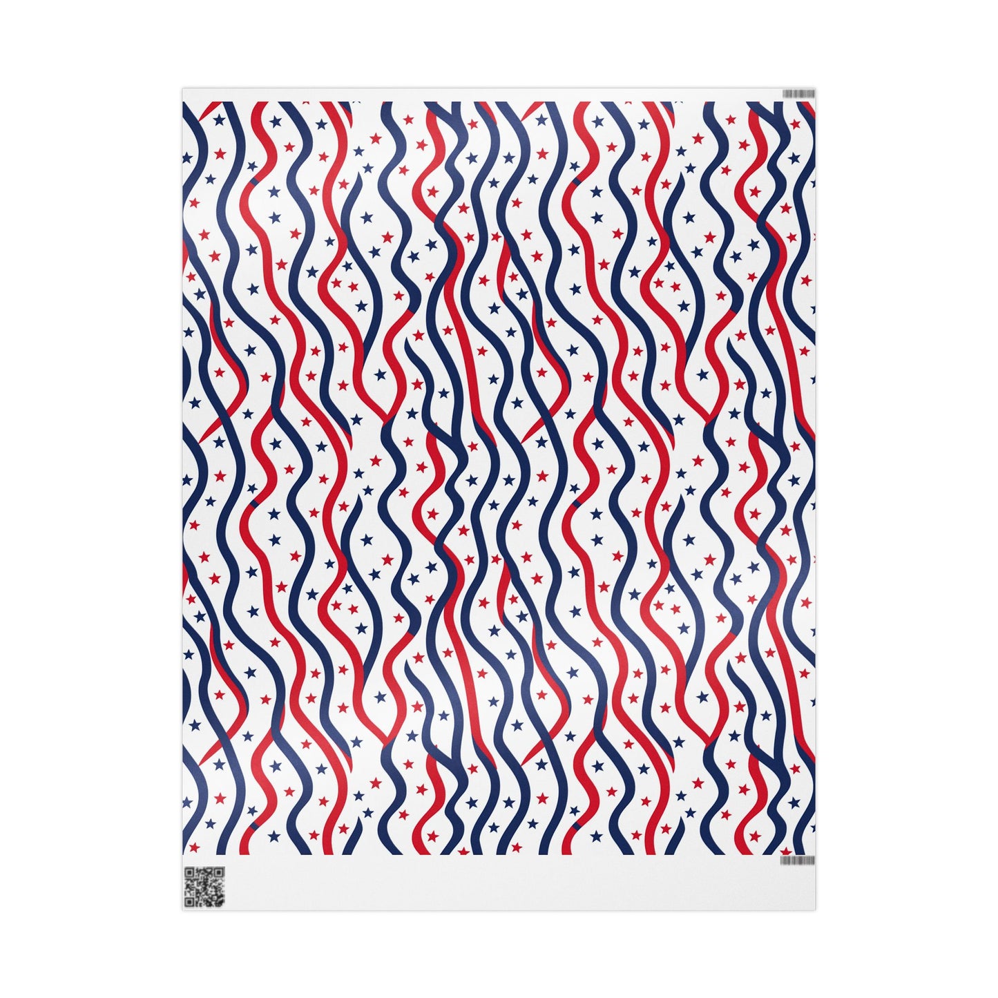 Patriotic Wrapping Paper for Holidays, Gift Wrap for Independence Day, Festive Decor, Star-Patterned Paper, Ideal for Celebrations