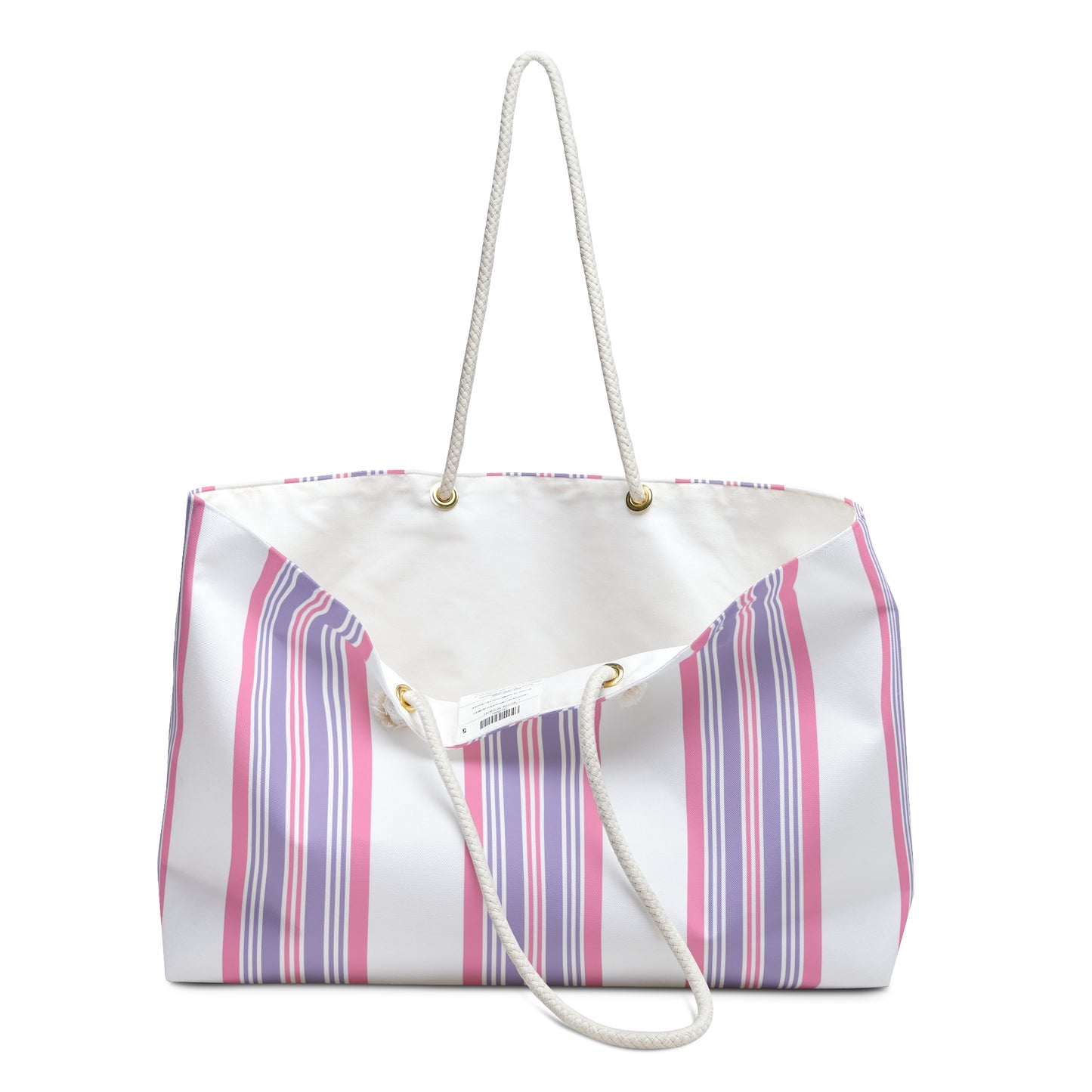 Stylish Striped Weekender Bag, Perfect for Travel, Beach Days, Gym, Vacation, Weekend Getaways, Gift for Her
