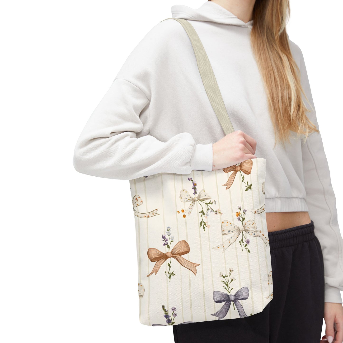 Charming Floral Tote Bag, Gift Bag for Her, Spring Tote, Shopping Bag, Everyday Carryall, Eco-Friendly Bag