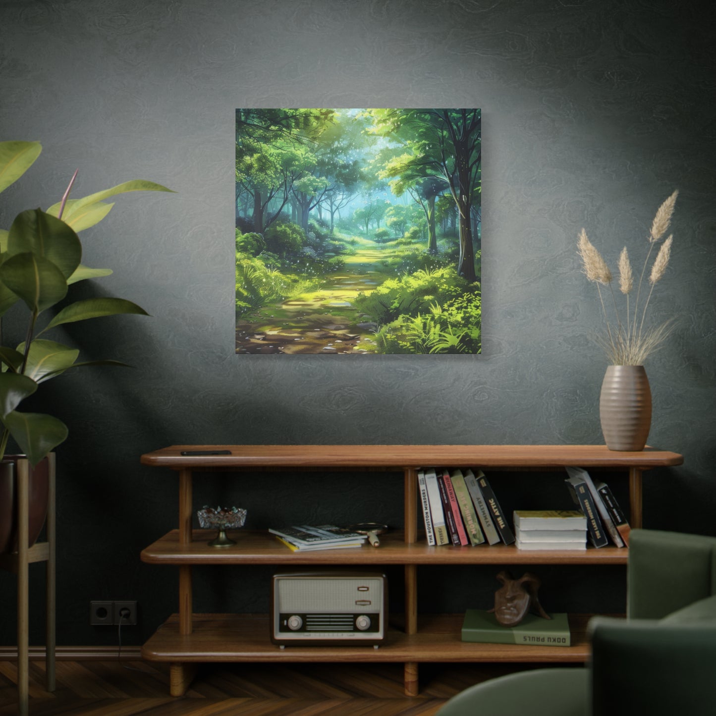 Serene Forest Canvas Print, Nature Wall Art, Home Decor, Gift for Nature Lovers, Eco-Friendly Artwork, Meditation Decoration