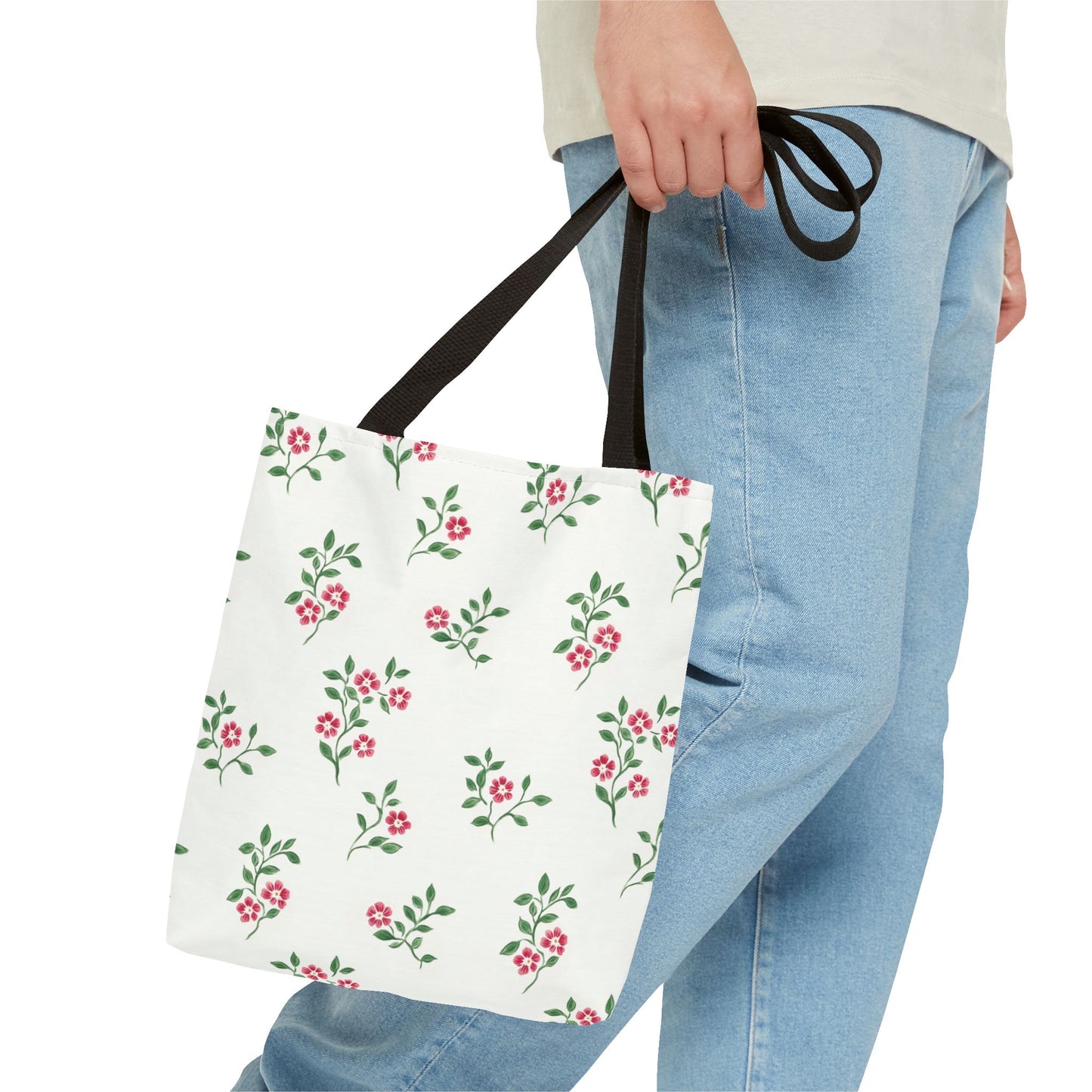 Floral Print Tote Bag, Stylish Reusable Shopping Tote, Cute Picnic Bag, Summer Beach Accessory, Gift for Her