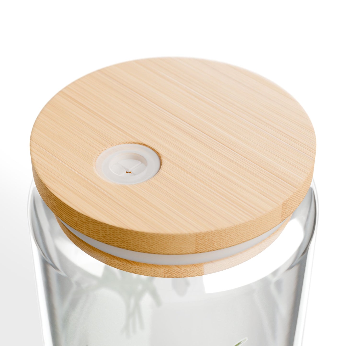 Floral Sipper Glass, 16oz - Eco-Friendly Drinkware for Home, Gifts, Coffee Lovers, Floral Design, Sustainable Glass