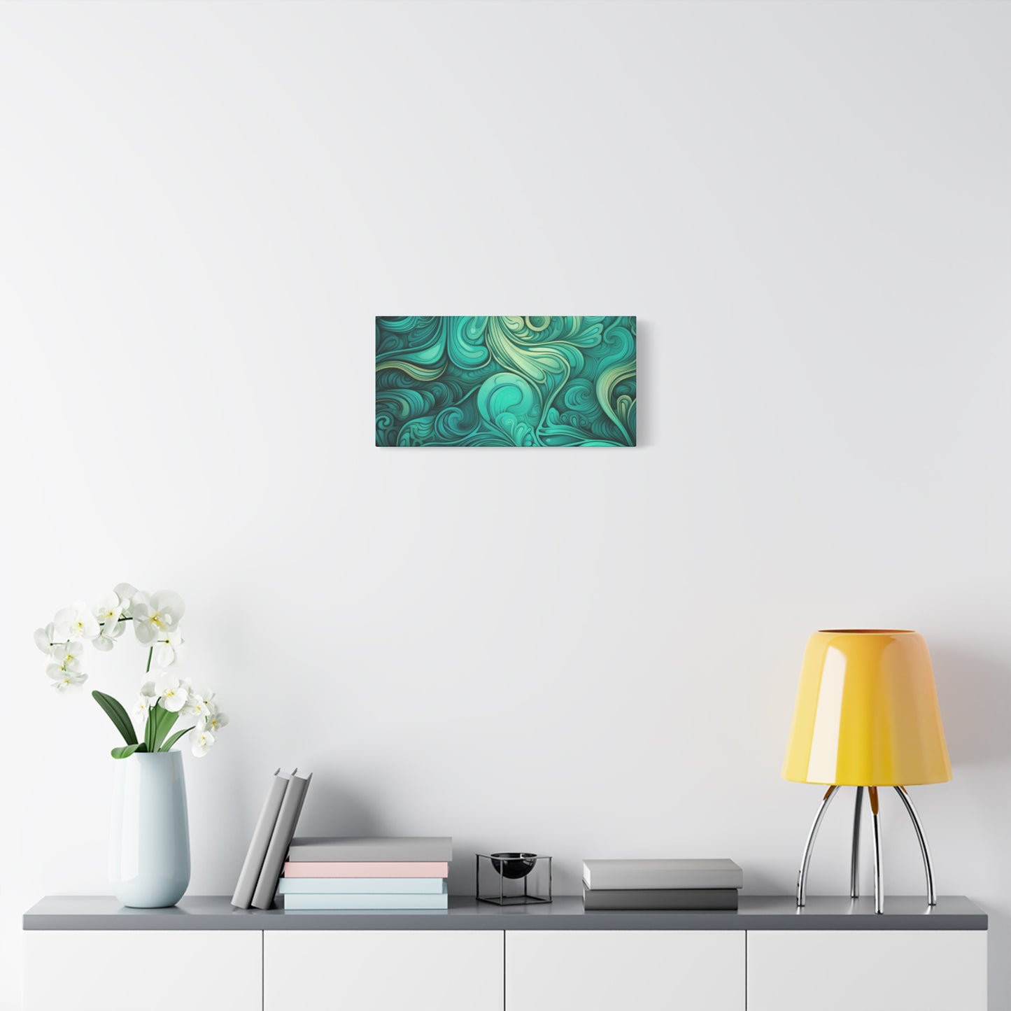 Artistic Stretched Canvas Wall Art, Modern Home Décor, Abstract Swirl Design, Living Room Decoration, Unique Gift for Art Lovers