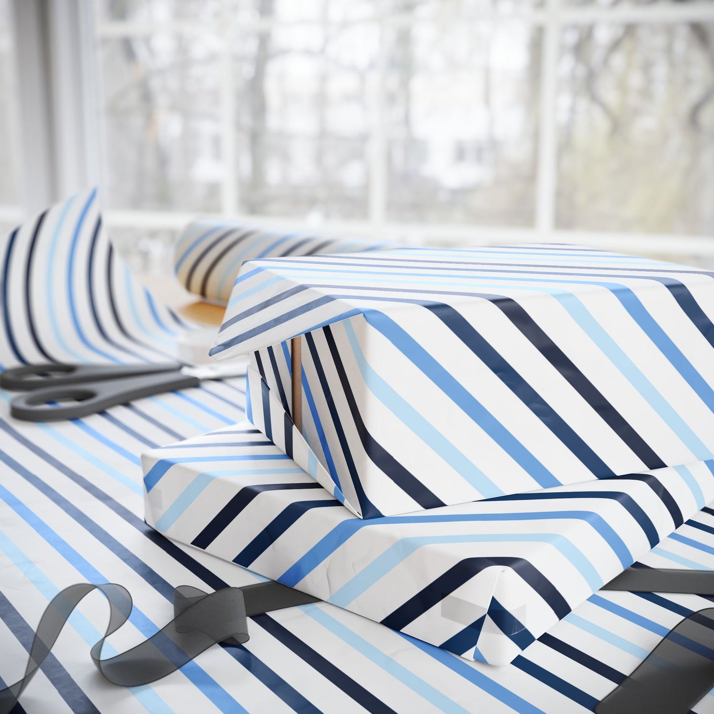 Modern Striped Wrapping Paper, Elegant Gift Wrap for Birthdays, Holidays, Baby Showers, Eco-Friendly Packaging, Stylish Presents