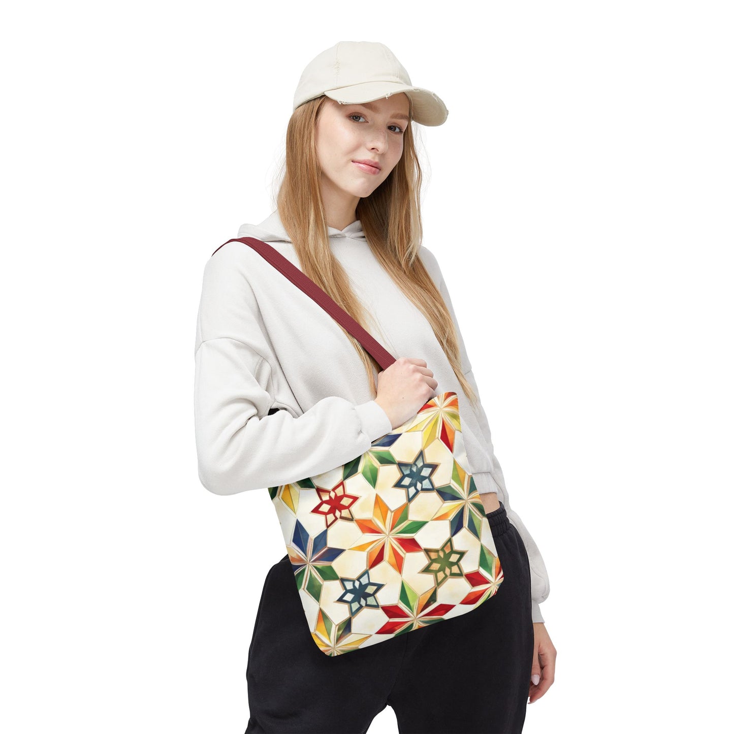 Colorful Geometric Tote Bag - Versatile Shopping Bag, Beach Tote, Gym Bag, Eco-Friendly Gift, Travel Companion