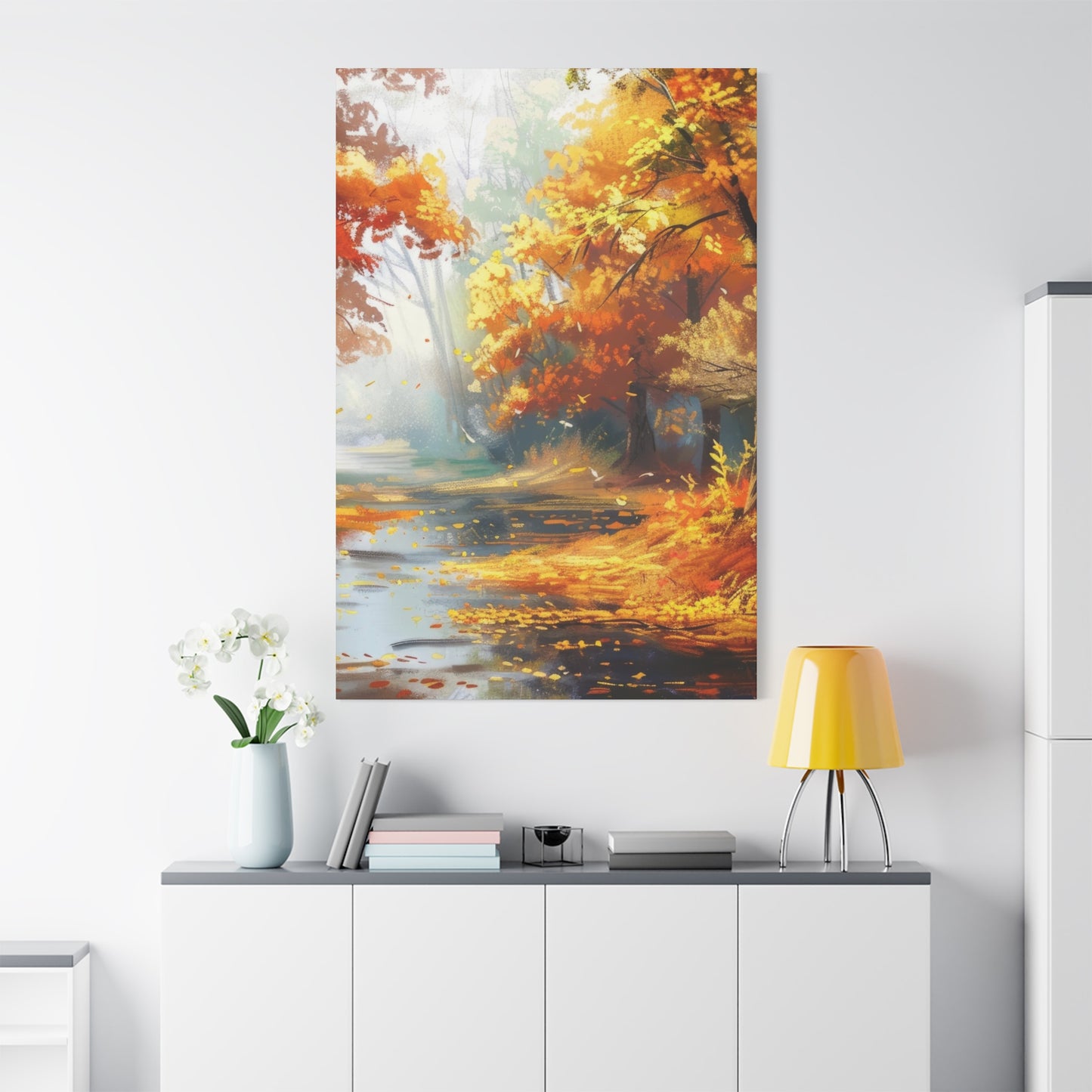 Autumn Serenity Canvas Print, Fall Decor, Home Wall Art, Nature Artwork, Gift for Nature Lovers, Cozy Decorating