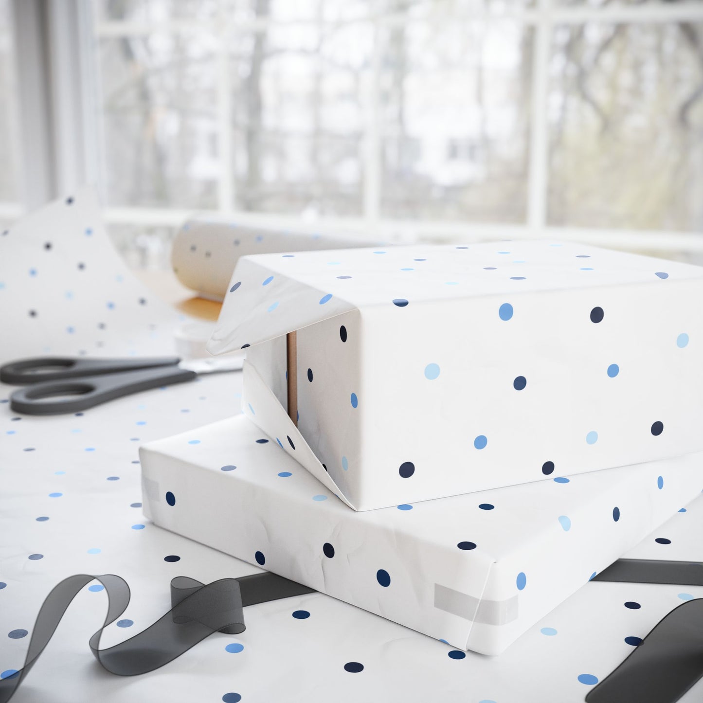 Elegant Polka Dot Wrapping Paper, Gift Wrap for All Occasions, Birthday, Holiday, Wedding, Baby Shower