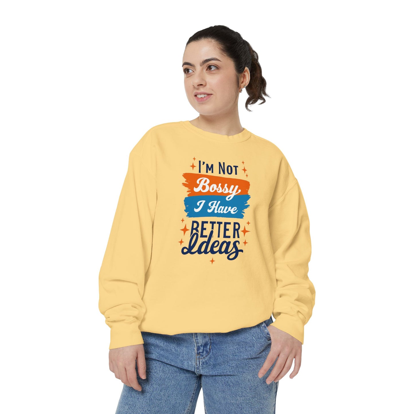 Bossy Ideas Unisex Sweatshirt - Cozy Gift for Friends, Funny Casual Wear, Unique Birthday Present, Relaxed Fit, Cool Motivational Apparel