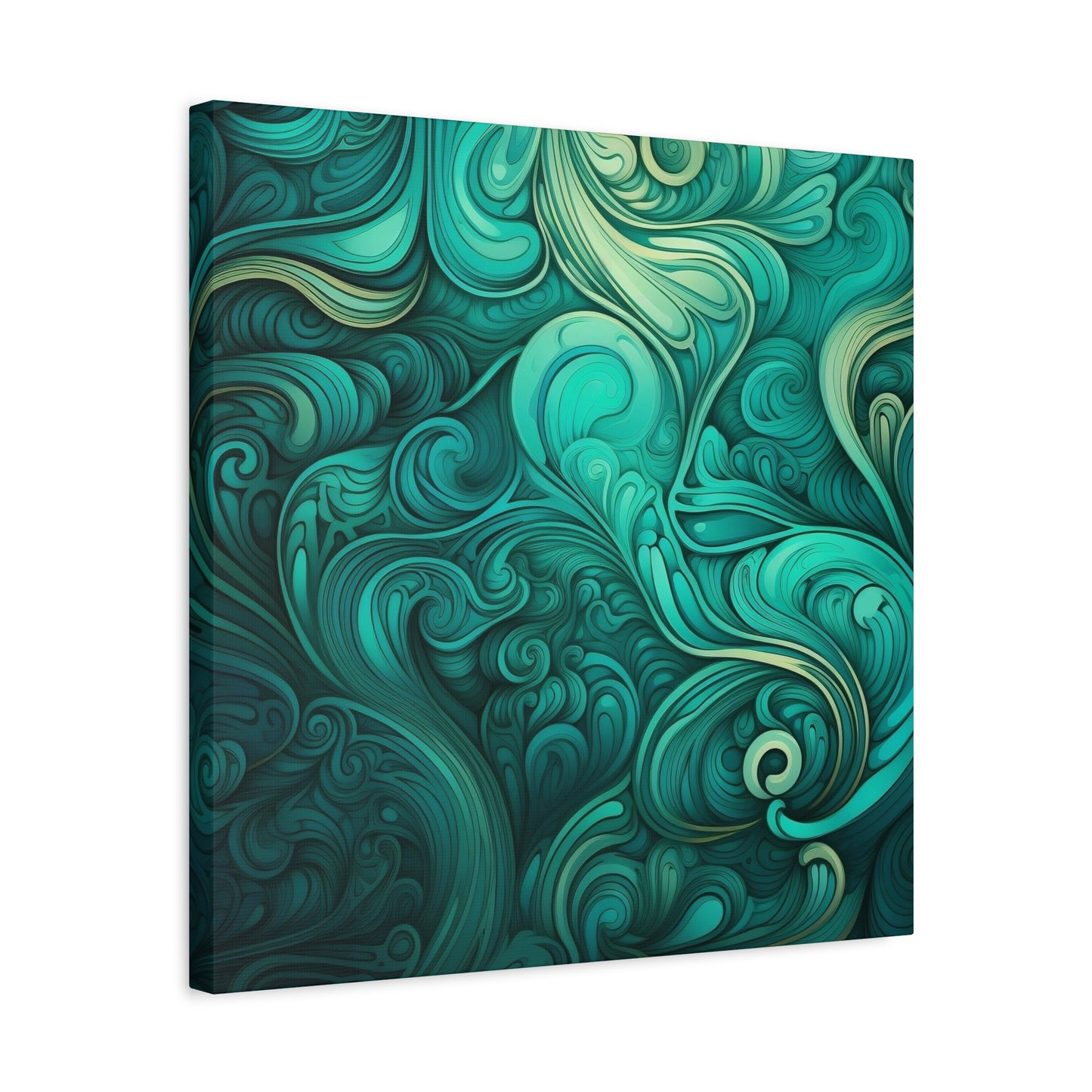 Artistic Stretched Canvas Wall Art, Modern Home Décor, Abstract Swirl Design, Living Room Decoration, Unique Gift for Art Lovers