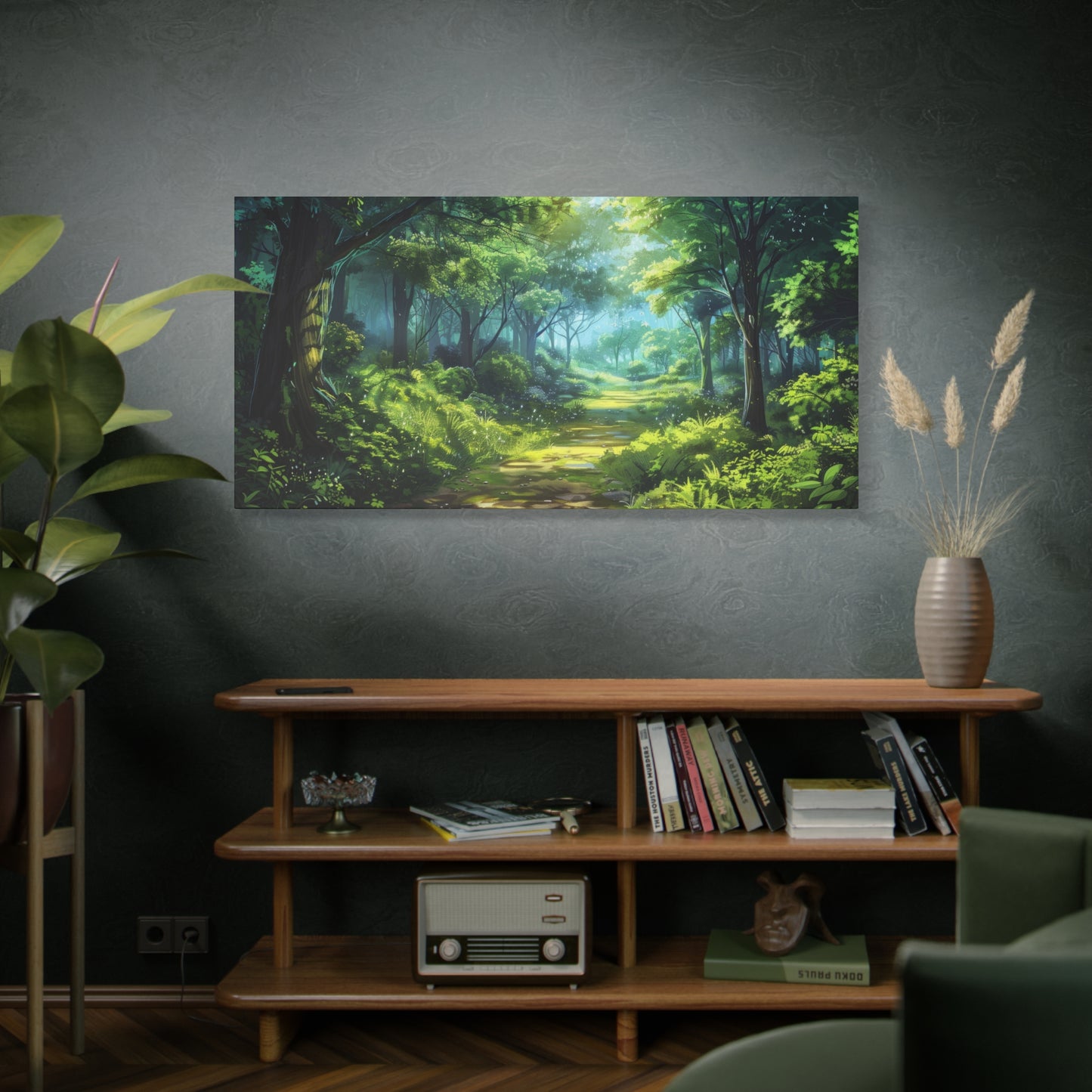 Serene Forest Canvas Print, Nature Wall Art, Home Decor, Gift for Nature Lovers, Eco-Friendly Artwork, Meditation Decoration