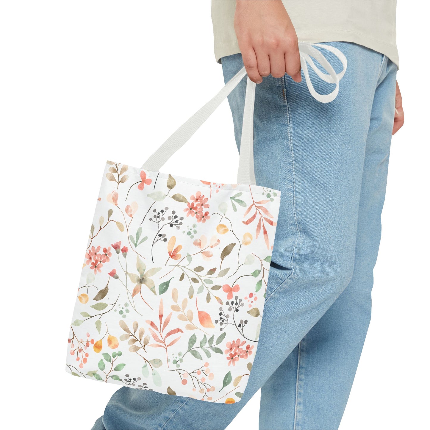 Floral Print Tote Bag | Eco-Friendly Shopping, Beach Trips, Travel, Gifts for Her, Everyday Carry