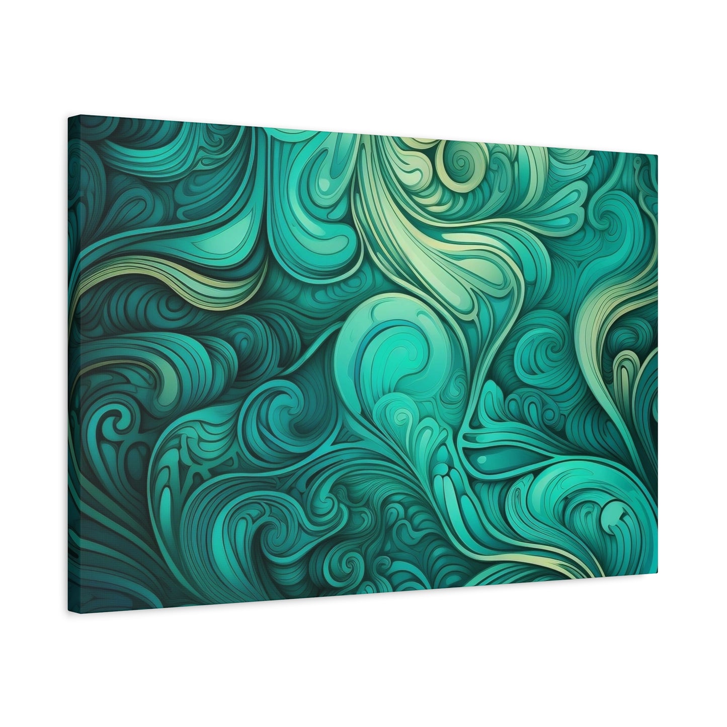 Artistic Stretched Canvas Wall Art, Modern Home Décor, Abstract Swirl Design, Living Room Decoration, Unique Gift for Art Lovers