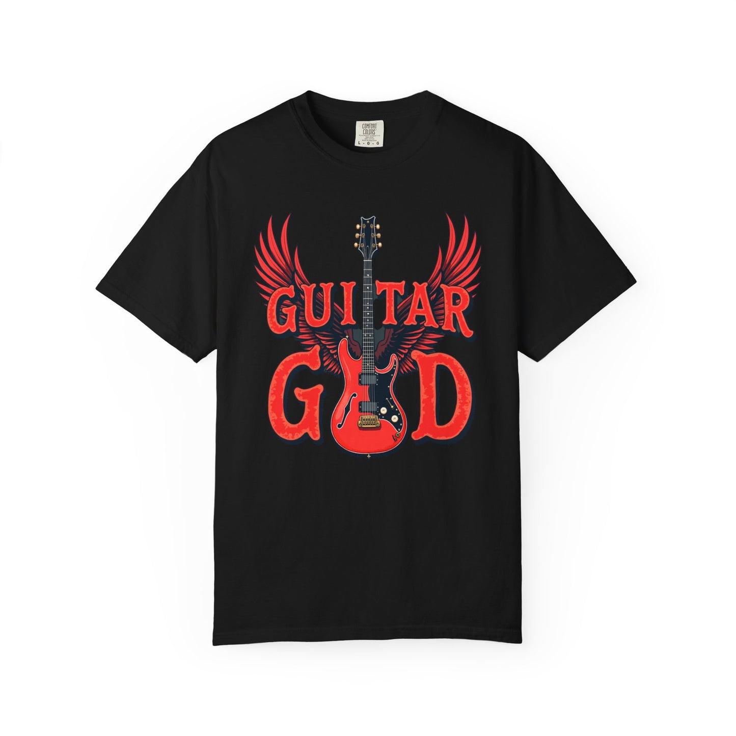 Guitar God T-Shirt, Music Lover Gift, Unisex Graphic Tee, Rock & Roll Apparel, Concert Outfit, Gift for Musicians