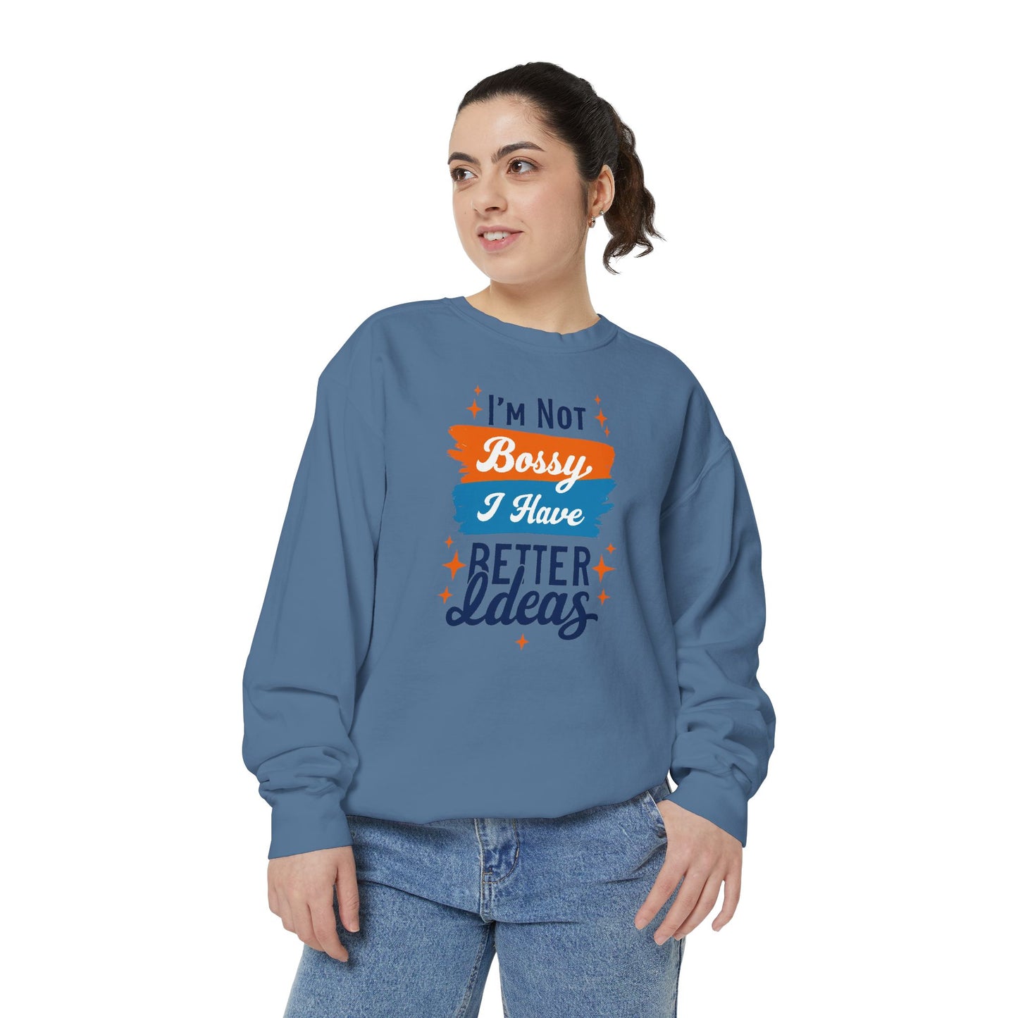 Bossy Ideas Unisex Sweatshirt - Cozy Gift for Friends, Funny Casual Wear, Unique Birthday Present, Relaxed Fit, Cool Motivational Apparel