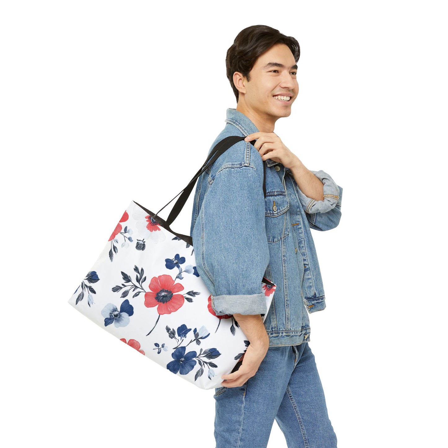 Floral Weekender Tote Bag - Perfect for Beach Days, Picnics, Travel, Gifts, Summer Outings