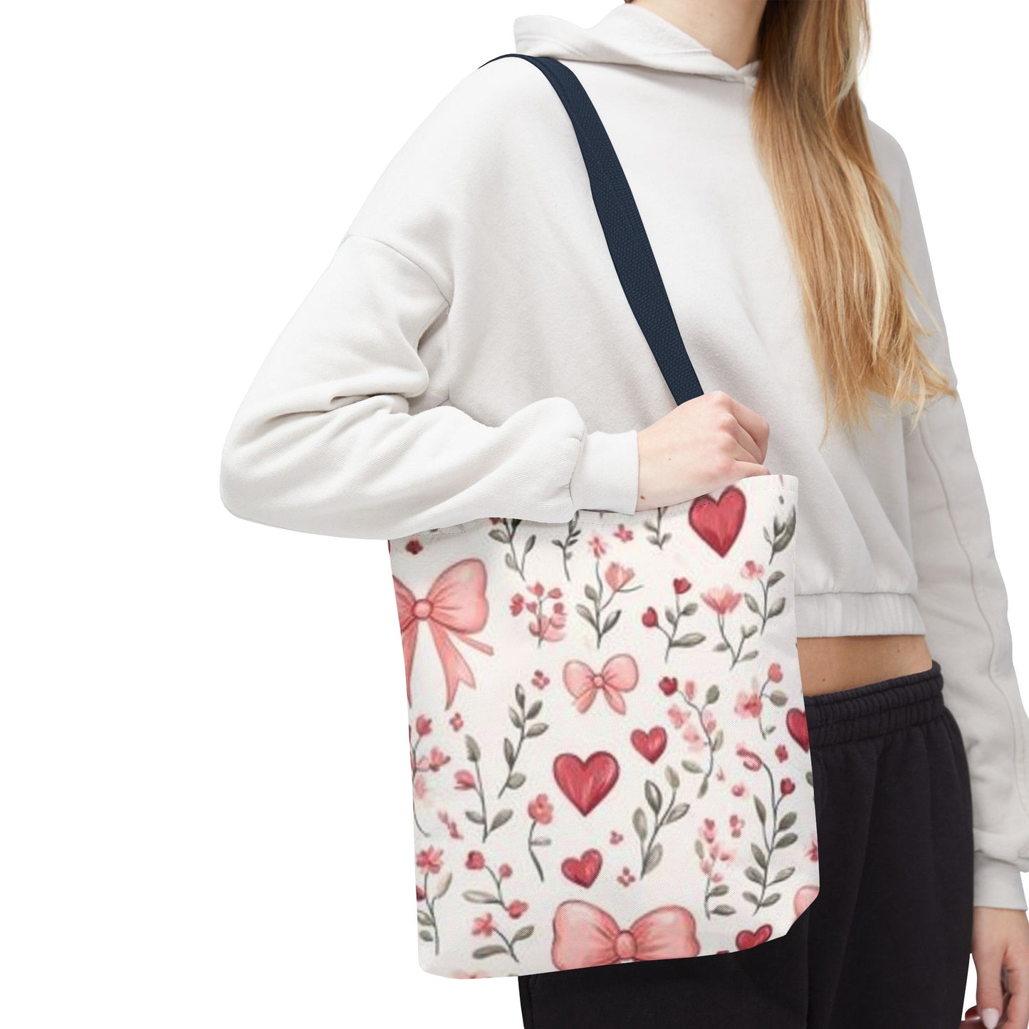 Romantic Floral Tote Bag, Perfect for Mother’s Day, Valentine's Day, Bridesmaid Gift, Everyday Use, Cute Shopping Bag