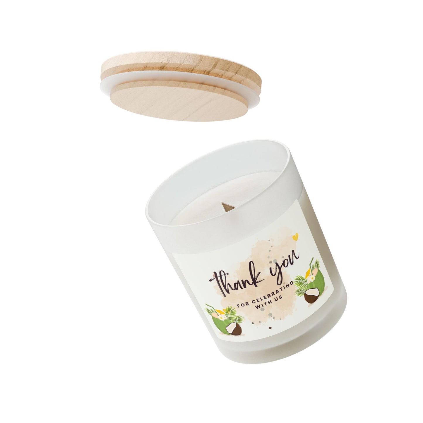 Personalized Thank You Candle - Frosted Glass 11oz
