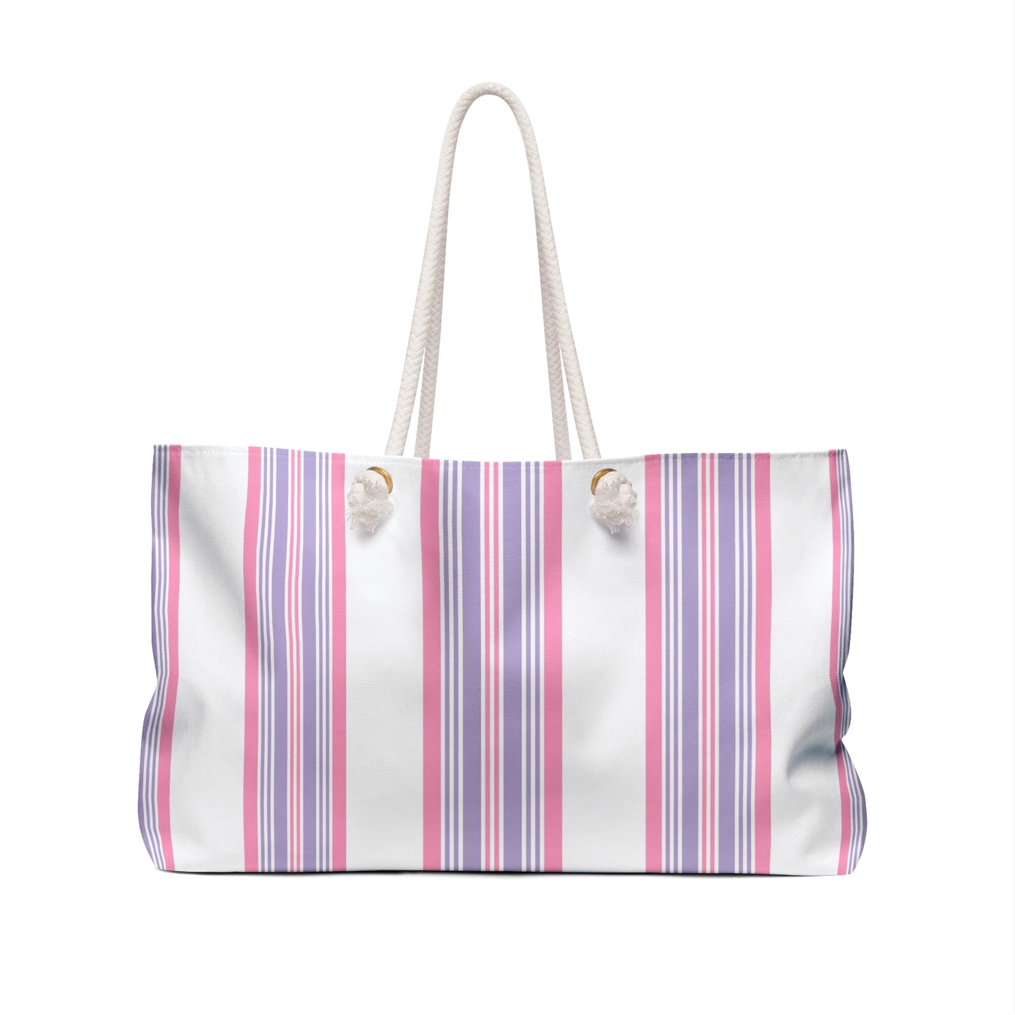 Stylish Striped Weekender Bag, Perfect for Travel, Beach Days, Gym, Vacation, Weekend Getaways, Gift for Her