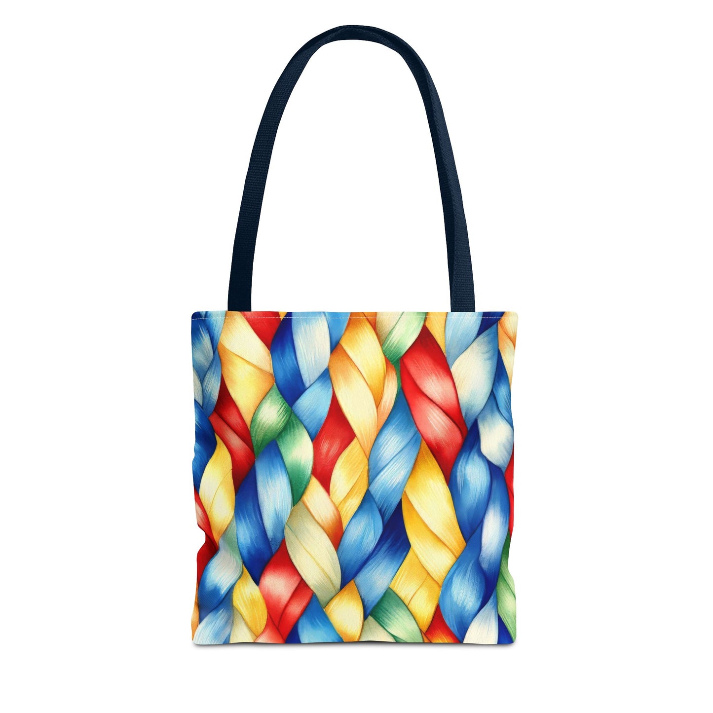 Colorful Woven Tote Bag - Vibrant Art Print, Eco-Friendly Carry-All, Shopping Bag, Beach Bag, Gift for Friends