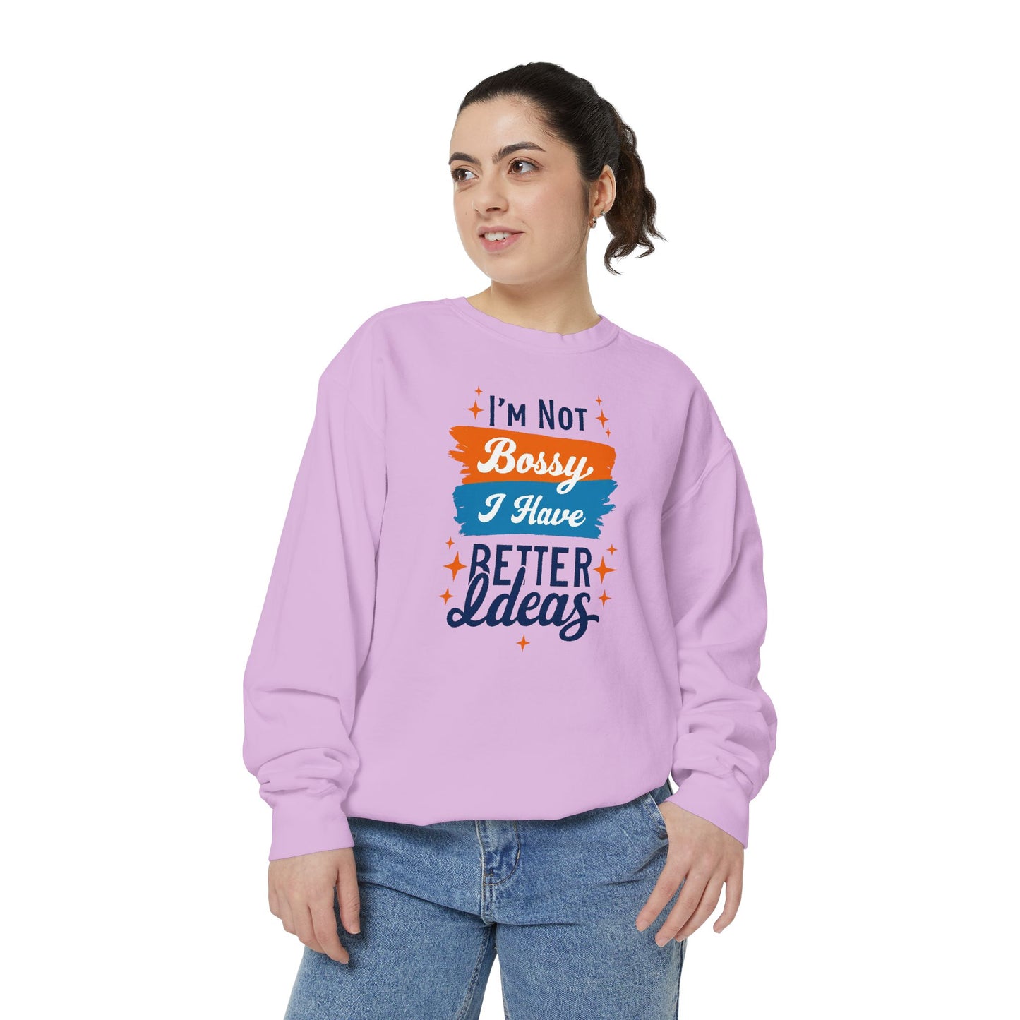 Bossy Ideas Unisex Sweatshirt - Cozy Gift for Friends, Funny Casual Wear, Unique Birthday Present, Relaxed Fit, Cool Motivational Apparel