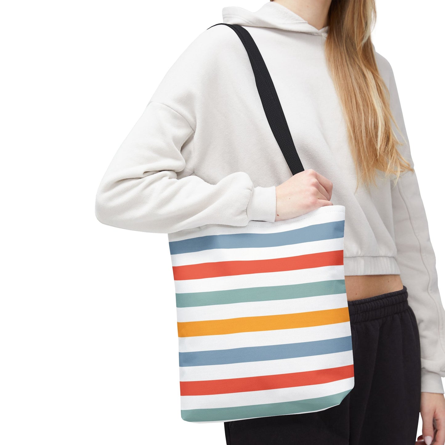 Colorful Striped Tote Bag, Beach Day Bag, Shopping Tote, Summer Accessory, Eco-Friendly Carryall