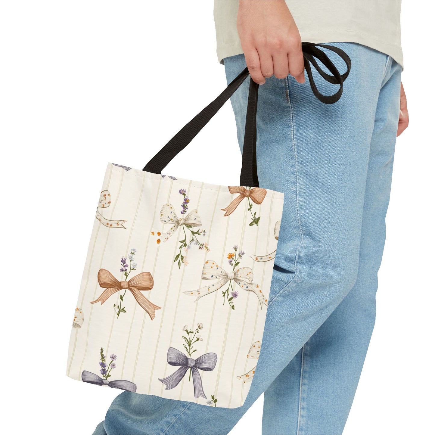 Charming Floral Tote Bag, Gift Bag for Her, Spring Tote, Shopping Bag, Everyday Carryall, Eco-Friendly Bag