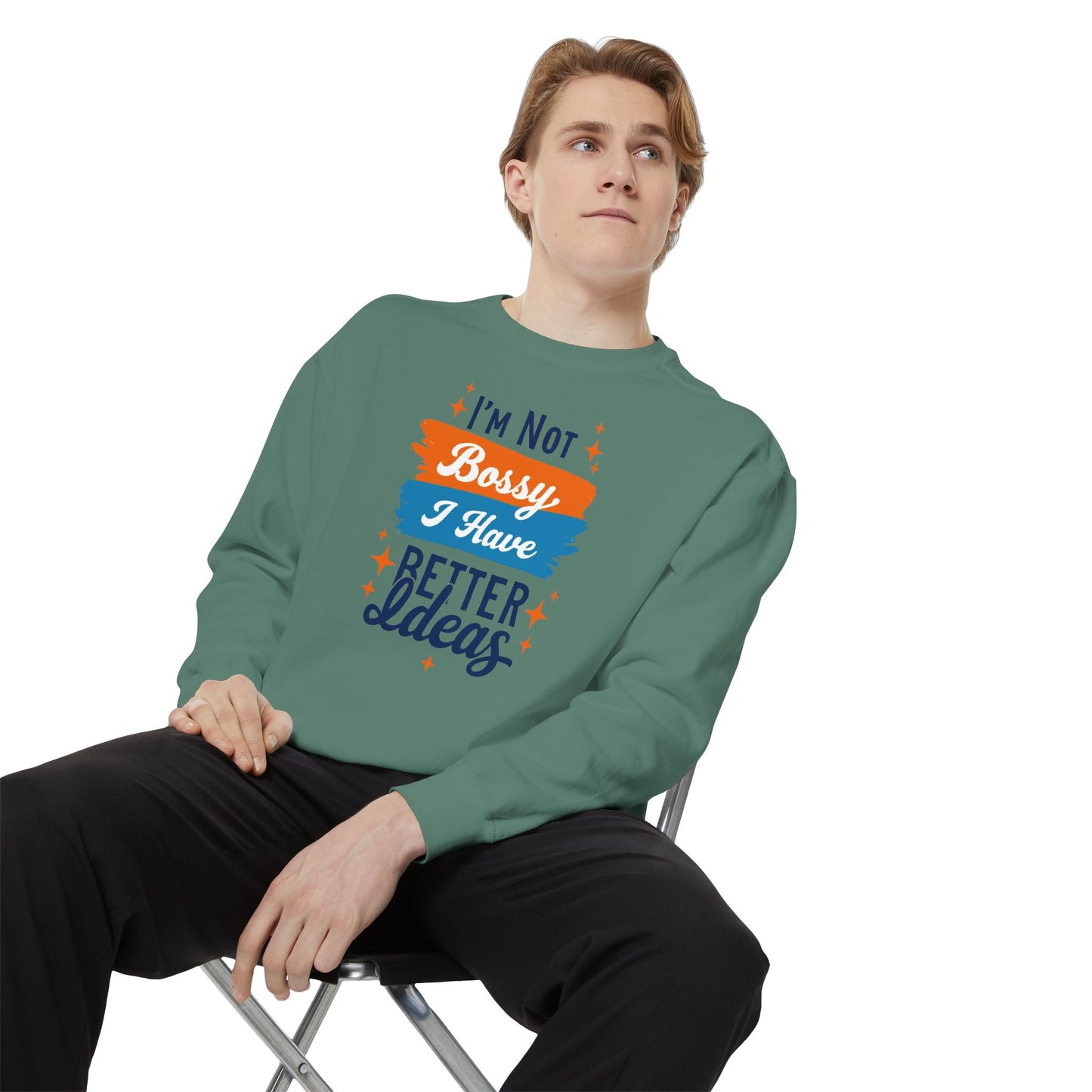Bossy Ideas Unisex Sweatshirt - Cozy Gift for Friends, Funny Casual Wear, Unique Birthday Present, Relaxed Fit, Cool Motivational Apparel