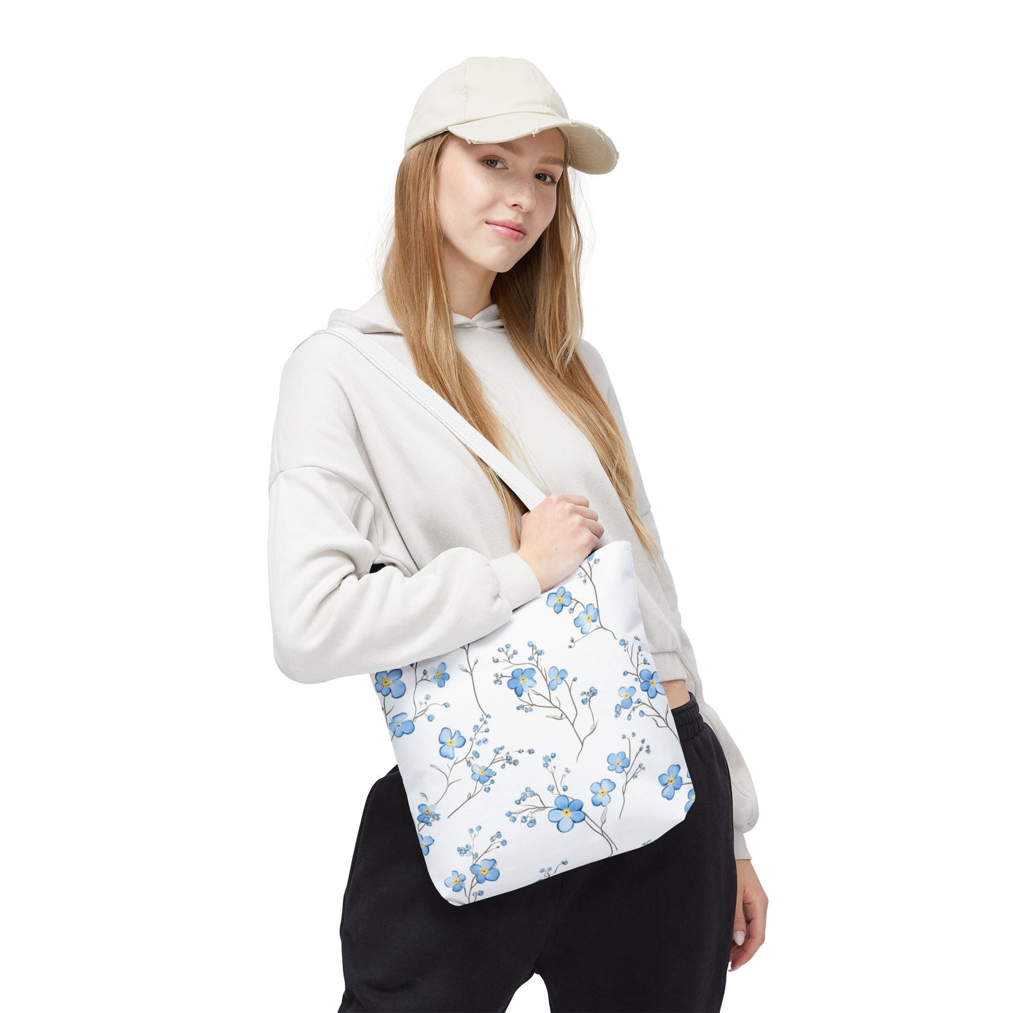 Floral Tote Bag, Stylish Shopping Bag, Eco-Friendly Tote, Spring Floral Design, Perfect for Everyday Use