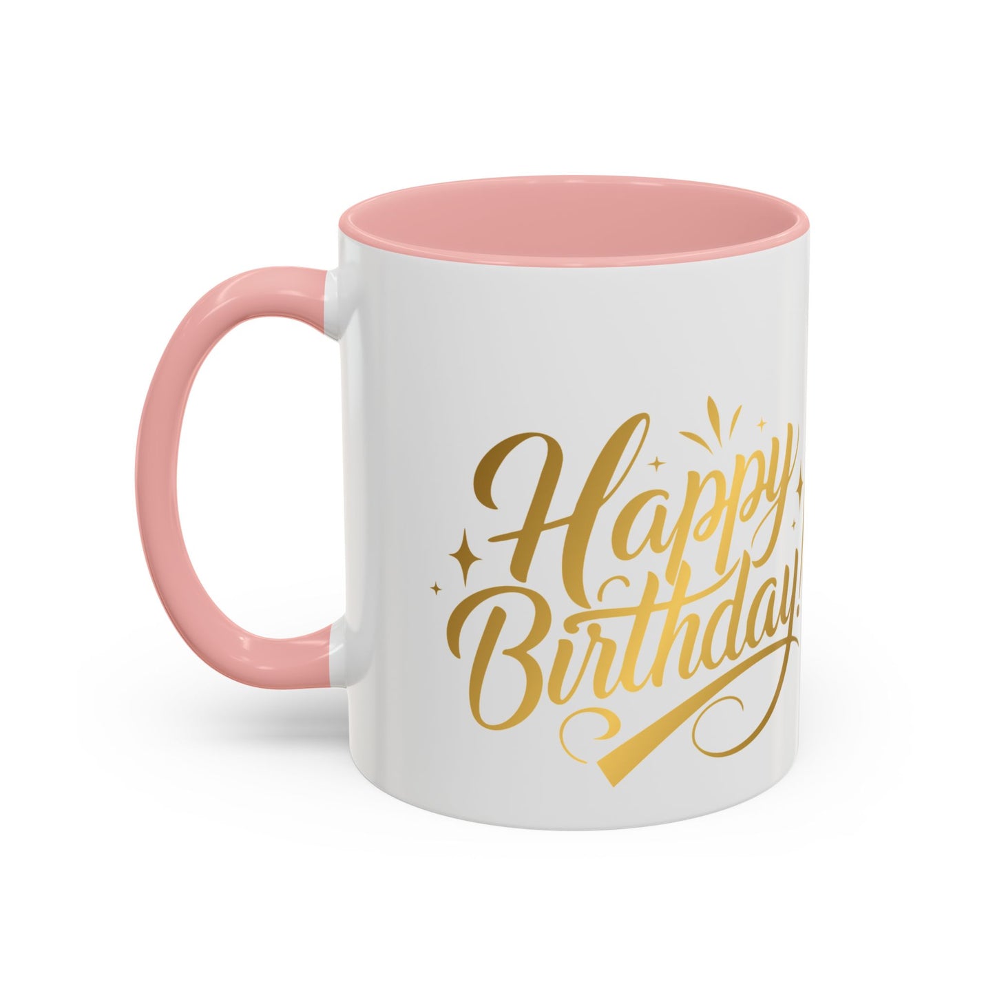 Happy Birthday Accent Coffee Mug - Cute Dinosaur with Balloons - Fun Celebration Drinkware