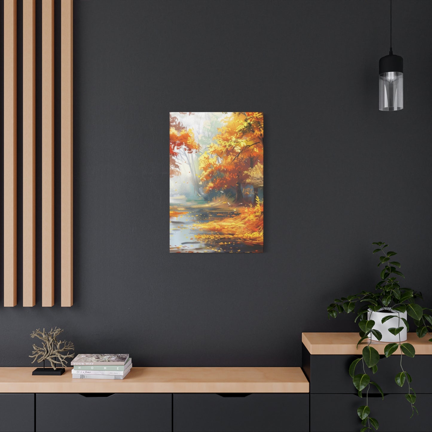 Autumn Serenity Canvas Art, Fall Decor, Nature Wall Art, Seasonal Home Decoration, Cozy Living Room Art