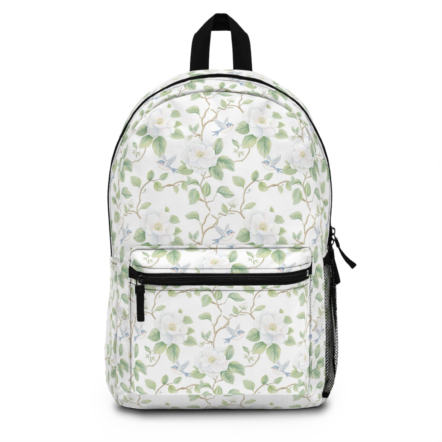 Floral Pattern Backpack | Stylish School Bag, Travel Rucksack, Daypack for Women, Gift for Nature Lovers, Eco-friendly Backpack