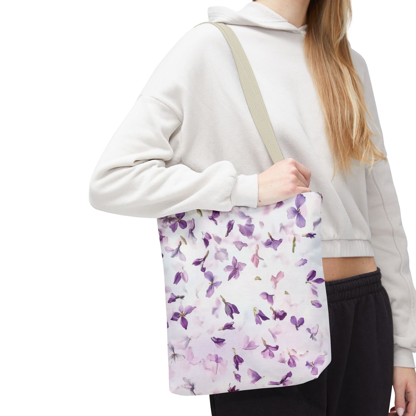 Elegant Floral Tote Bag, Stylish Shopping Bag, Reusable Eco-Friendly Tote, Perfect for Gifts, Spring & Summer Outings