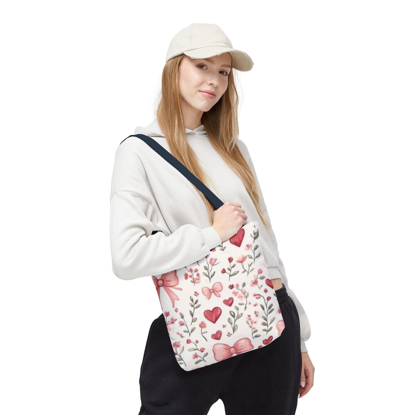 Romantic Floral Tote Bag, Perfect for Mother’s Day, Valentine's Day, Bridesmaid Gift, Everyday Use, Cute Shopping Bag