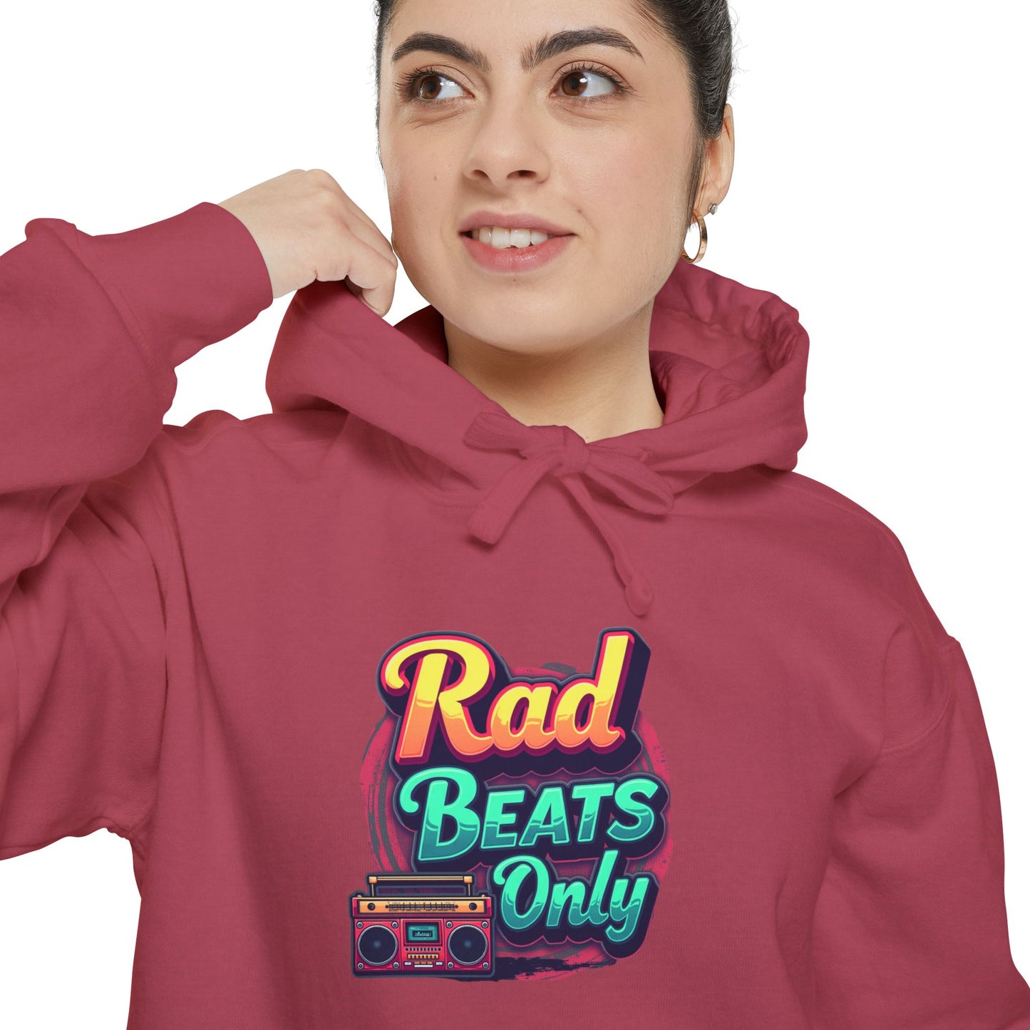 Rad Beats Unisex Hoodie, Music Lover Gift, Fun Retro Apparel, Unique Streetwear, Perfect for Casual Outfits