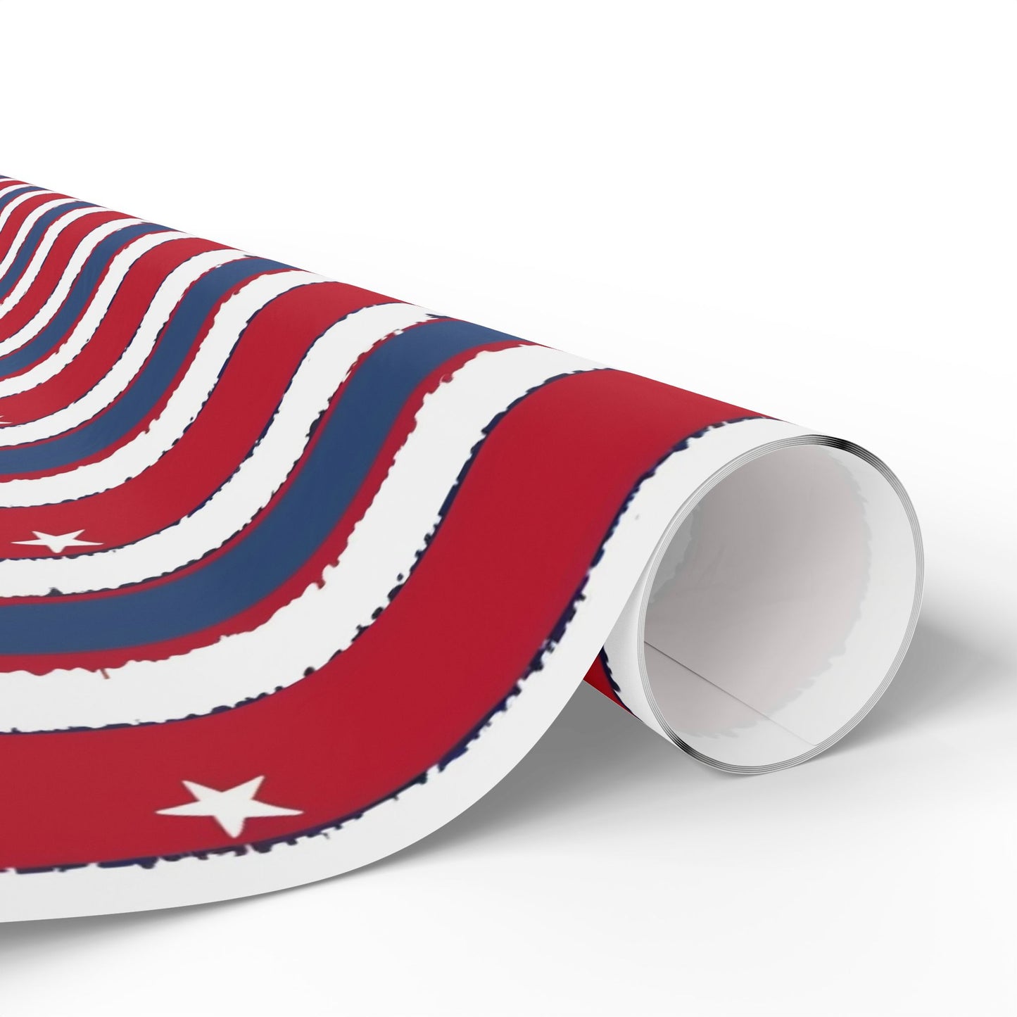 Patriotic Wrapping Paper | Red White Blue Gift Wrap for Independence Day, Memorial Day, Birthday, Holiday Events