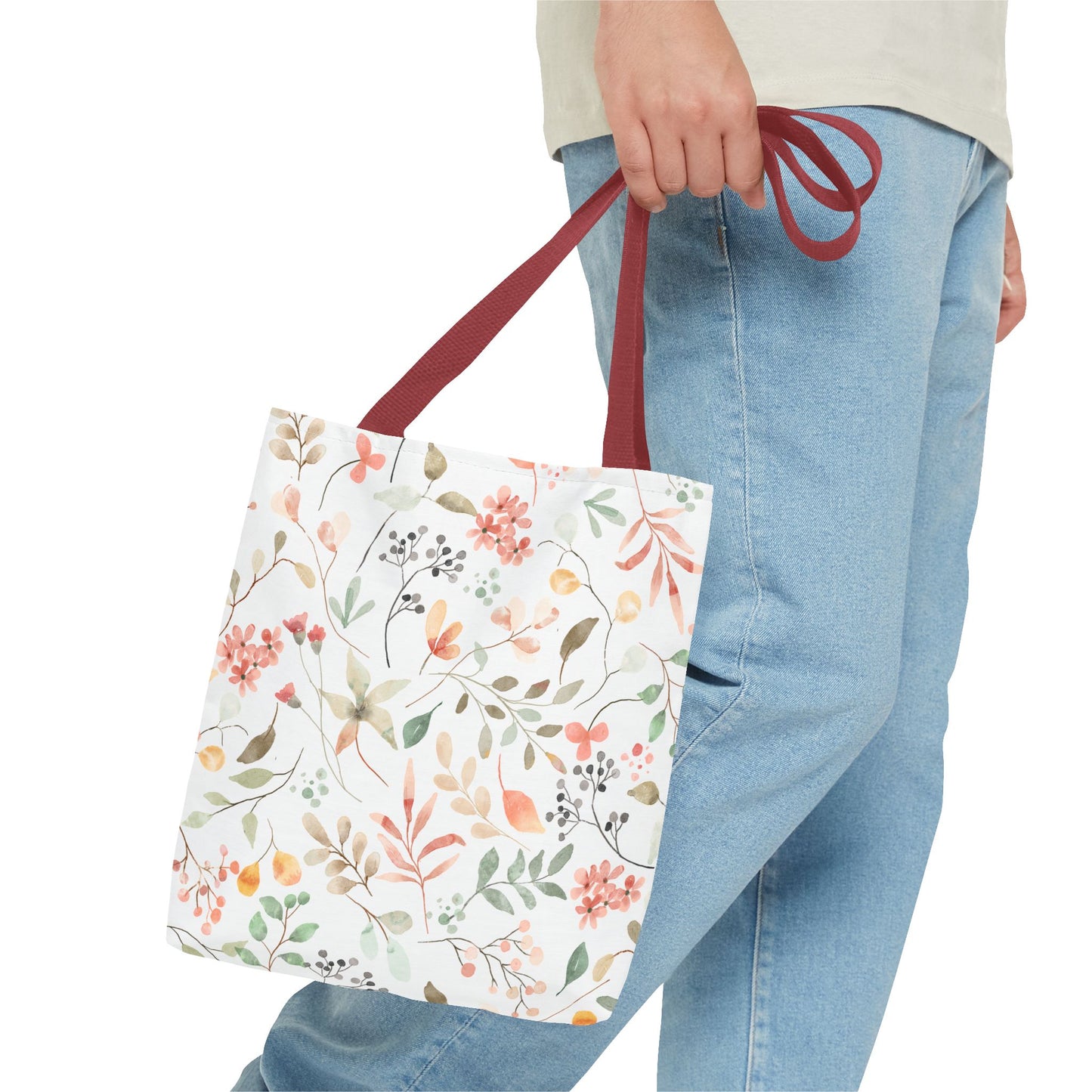 Floral Print Tote Bag | Eco-Friendly Shopping, Beach Trips, Travel, Gifts for Her, Everyday Carry