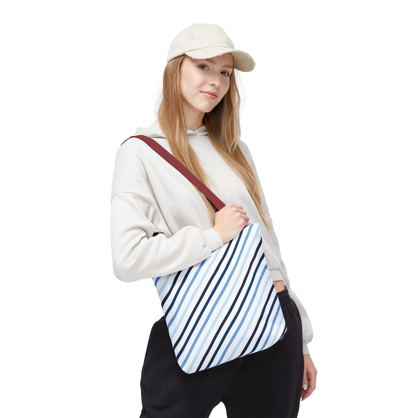 Stylish Striped Tote Bag, Everyday Carryall, Reusable Shopping Bag, Eco-Friendly Gift, Chic Fashion Accessory
