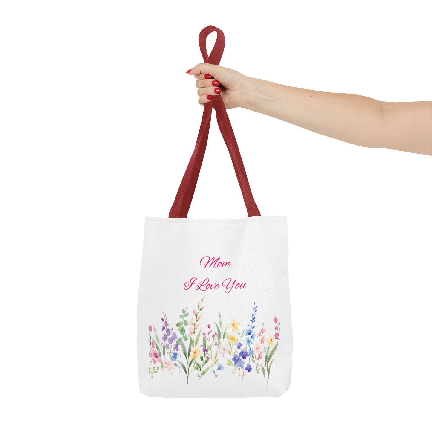 Floral Tote Bag for Moms, Mother's Day Gift, Reusable Shopping Bag, Elegant Floral Design, Eco-Friendly Mom Purse, Daily Use Bag