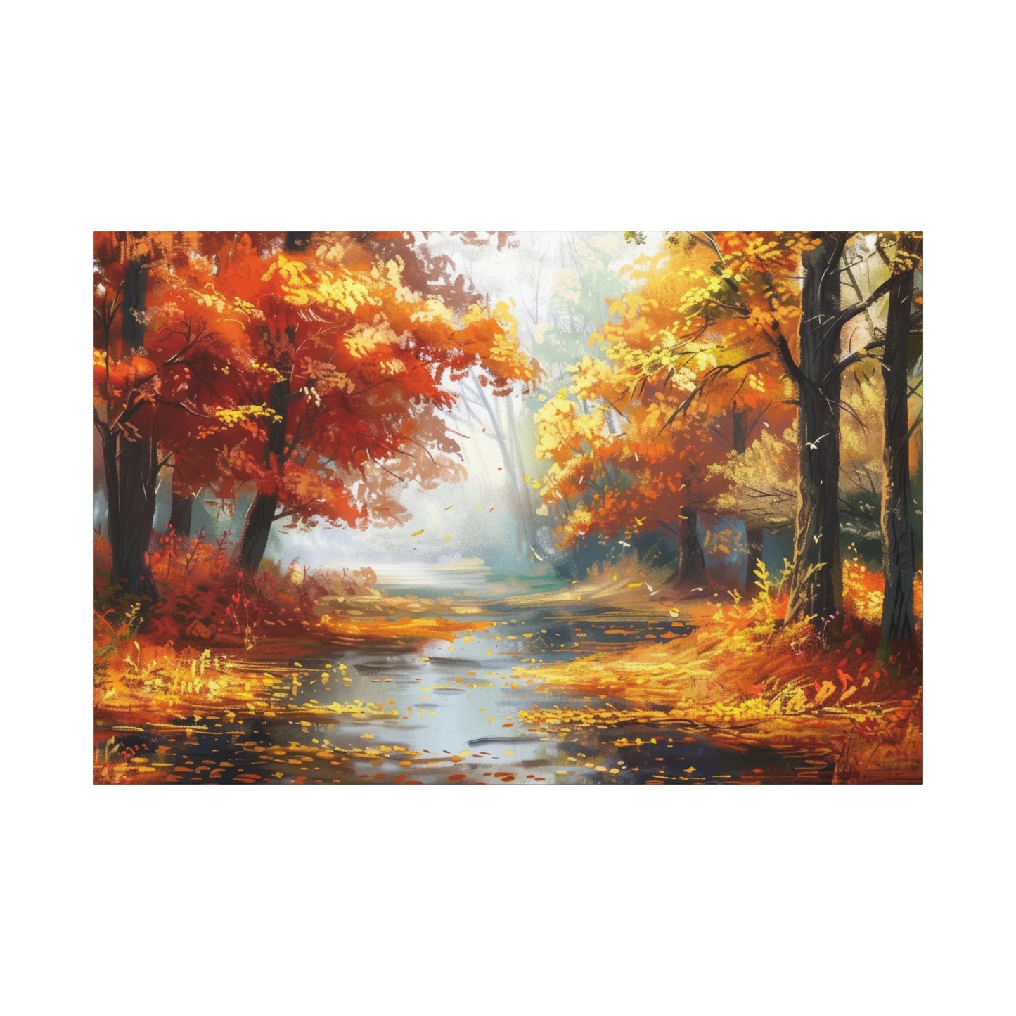 Autumn Serenity Canvas Print, Fall Decor, Home Wall Art, Nature Artwork, Gift for Nature Lovers, Cozy Decorating