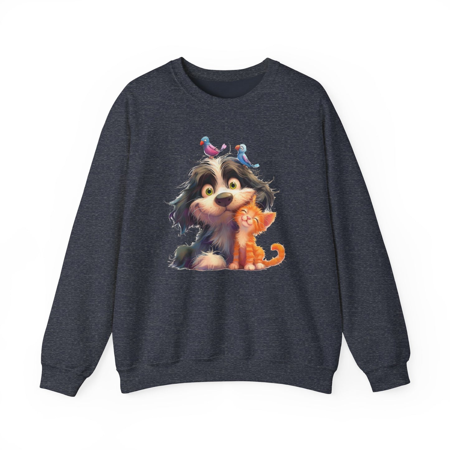 Cozy Pet Lovers Sweatshirt, Cute Animal Crewneck, Gift for Cat Dog Mom, Funny Pet Sweatshirt, Relaxed Fit Unisex Top
