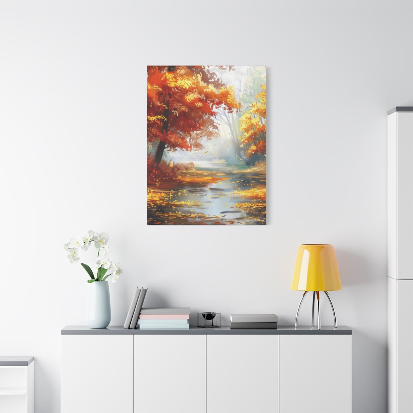 Autumn Serenity Canvas Print, Fall Decor, Home Wall Art, Nature Artwork, Gift for Nature Lovers, Cozy Decorating