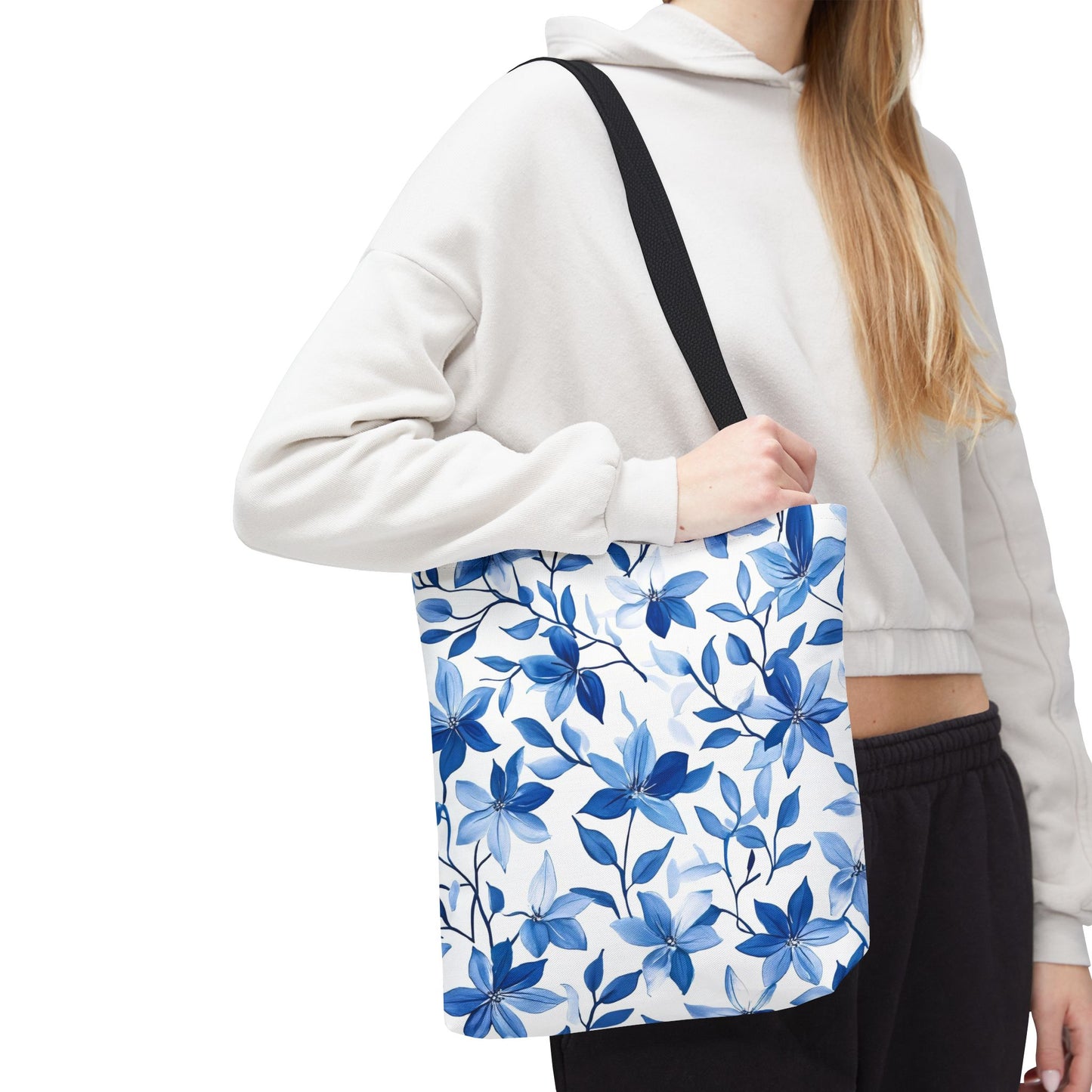 Charming Floral Tote Bag, Reusable Shopping Bag, Eco-Friendly, Gift for Her, Stylish Everyday Bag