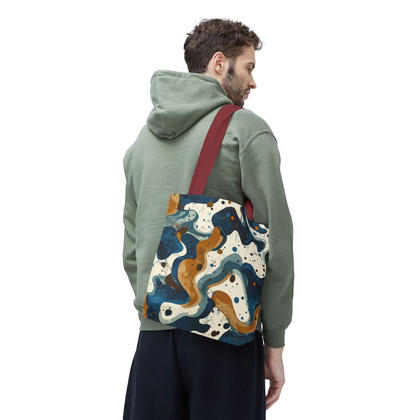 Stylish Abstract Tote Bag, Art-Inspired Carryall, Everyday Tote, Boho Chic Bag, Eco-Friendly Shopping Bag, Unique Gift Idea