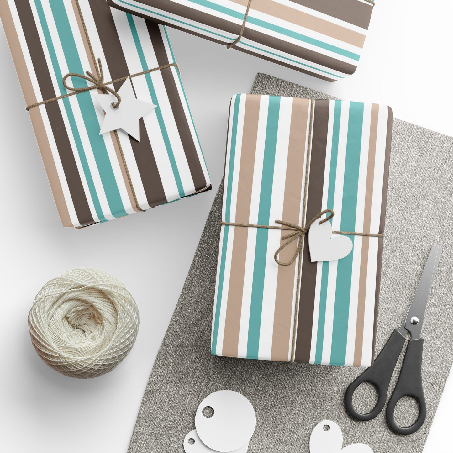 Chic Striped Wrapping Paper, Stylish Gift Wrap for Holidays, Birthday, Baby Showers, Eco-Friendly Gift Wrapping, Decorative Packaging Paper