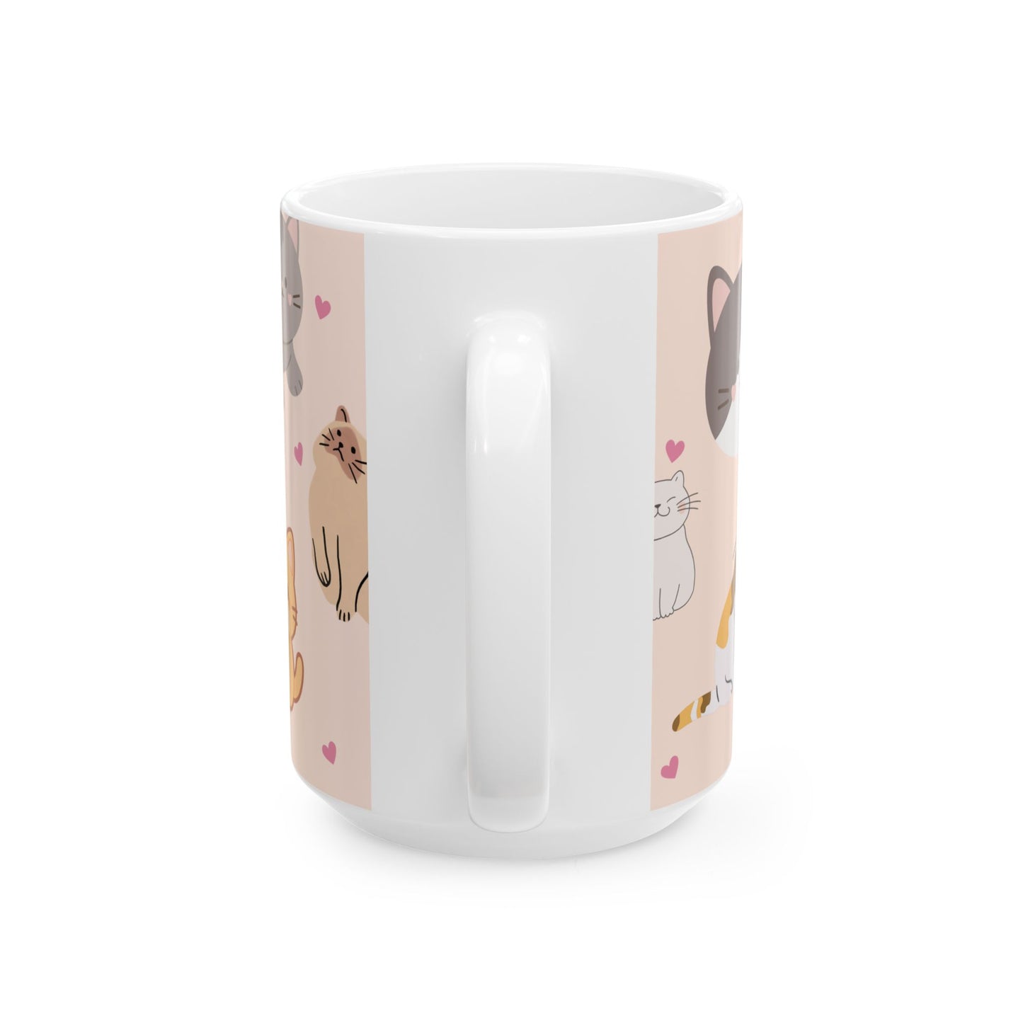 Cute Cat Lover Ceramic Mug - Adorable Animal Design for Coffee & Tea
