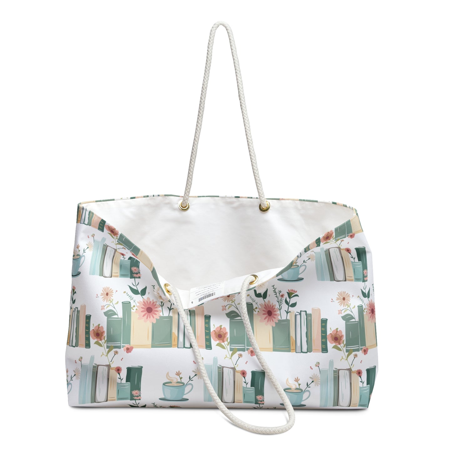 Charming Floral Weekender Bag - Perfect for Book Lovers, Beach Days, Travel Essentials, Weekend Getaways, Eco-Friendly Design