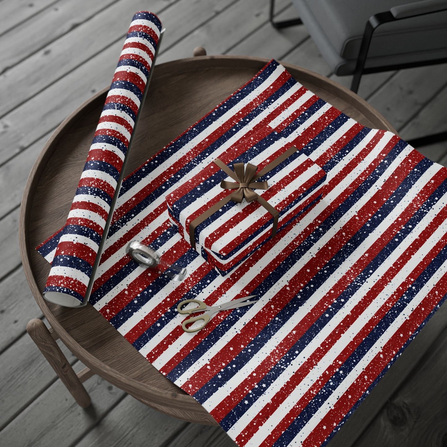 Patriotic Wrapping Paper for Holidays - Festive Gift Wrap, Independence Day, Memorial Day, Birthday, All Occasions