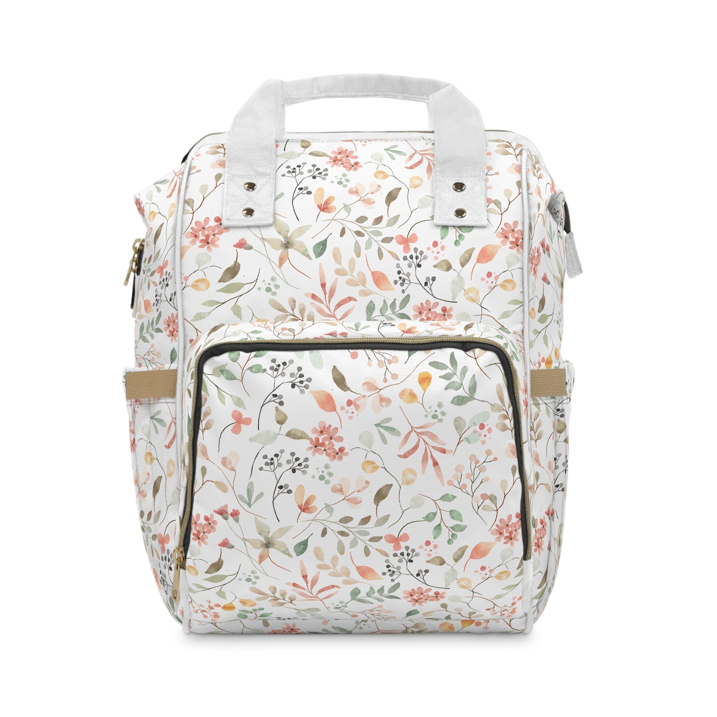 Floral Multifunctional Diaper Backpack - Stylish Baby Bag, Mom Must-Have, Travel-Friendly, Perfect Gift for New Parents