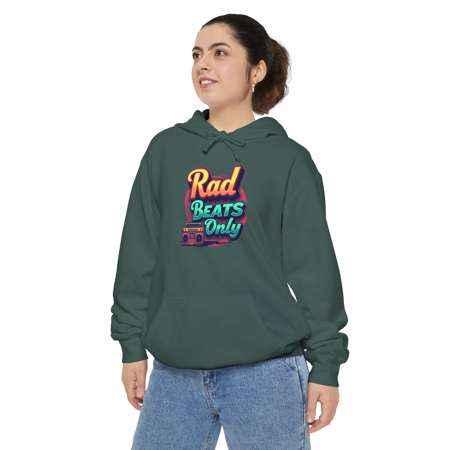 Rad Beats Unisex Hoodie, Music Lover Gift, Fun Retro Apparel, Unique Streetwear, Perfect for Casual Outfits