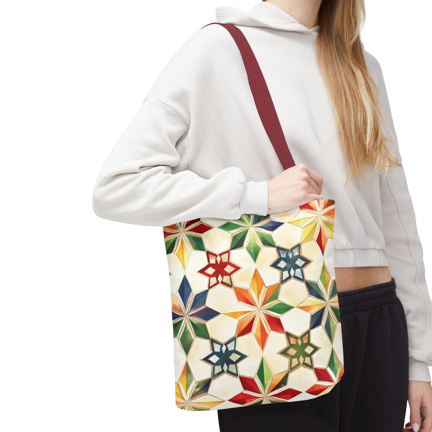 Colorful Geometric Tote Bag - Versatile Shopping Bag, Beach Tote, Gym Bag, Eco-Friendly Gift, Travel Companion